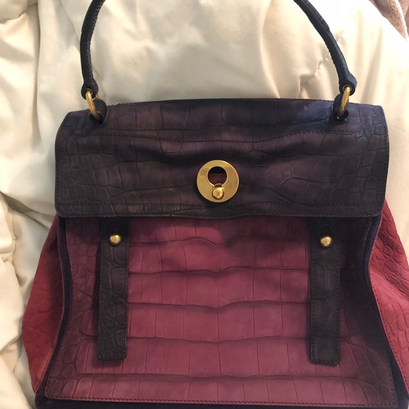 YSL muse two croc embossed satchel - Picture 5 of 8